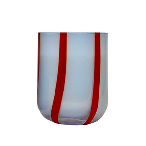 Atina Drinking Glass - blue & red