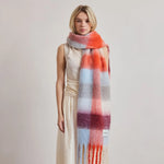 Load image into Gallery viewer, The Reykjavik Scarf - Red Blue Check
