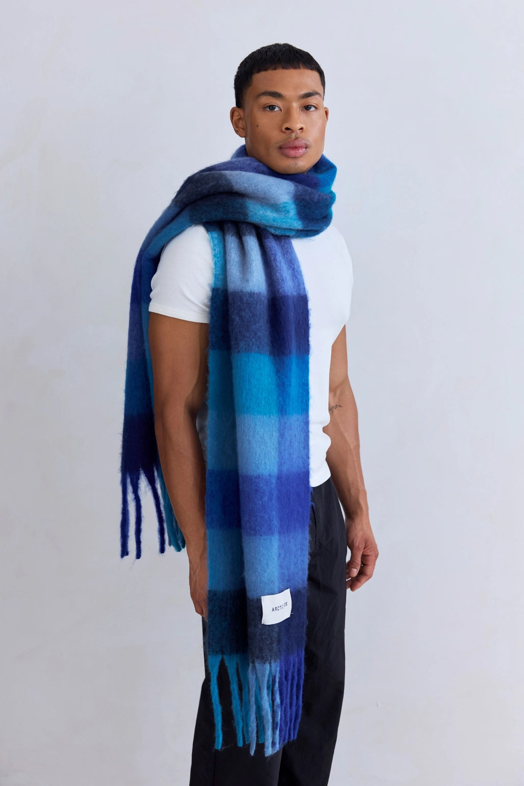 The Reykjavik Scarf - Blue Check