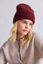 Load image into Gallery viewer, The Mohair Beanie - Cherry Burgundy
