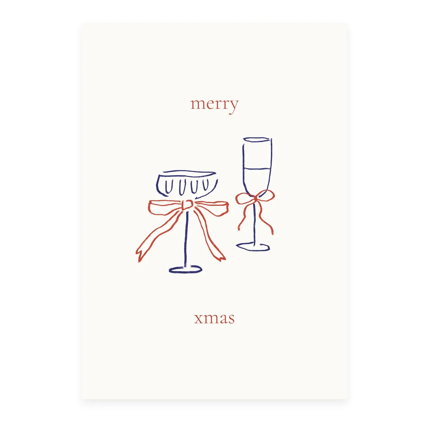 Merry Christmas Drinks Postcard