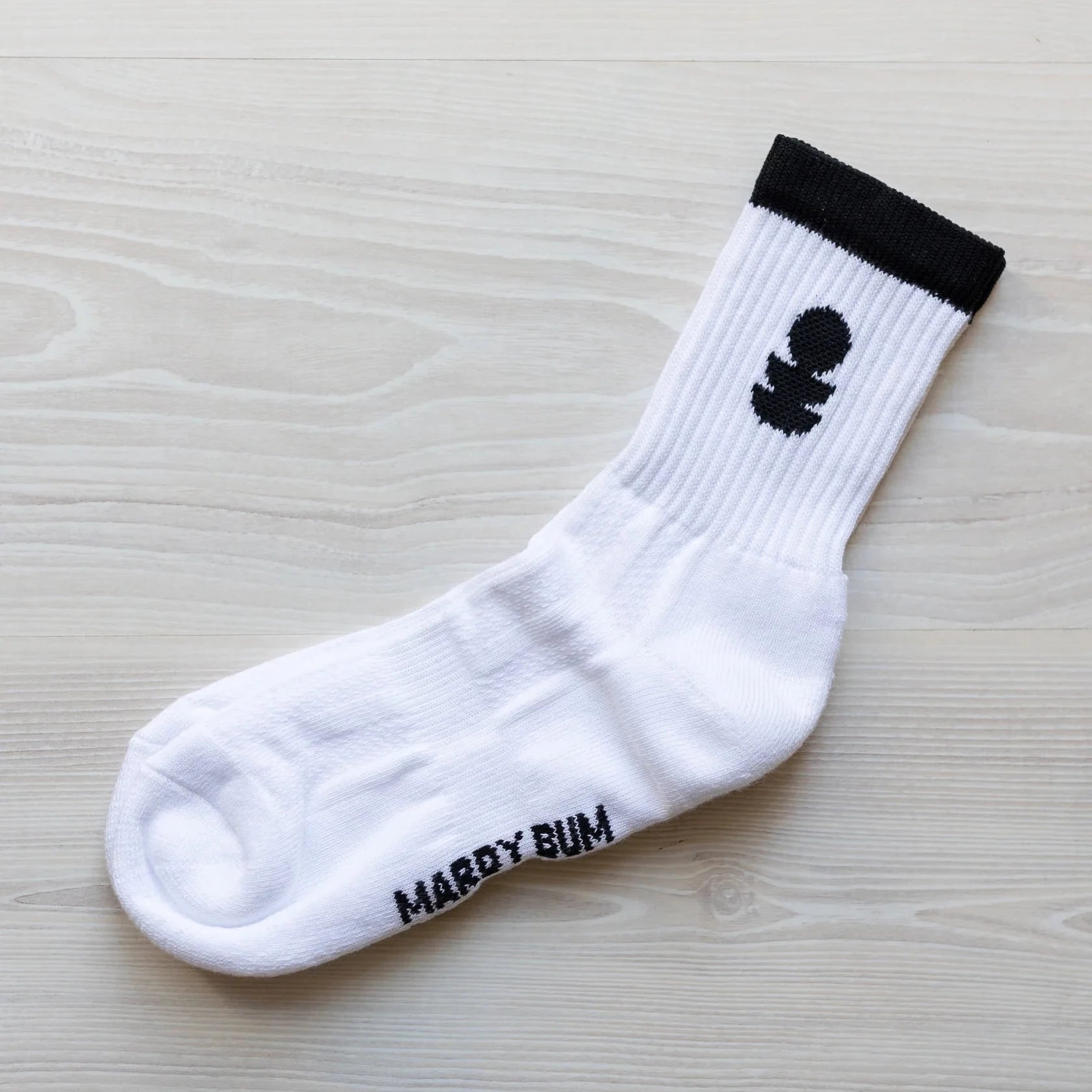 MBAC Logo Sports Socks - white and black