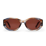 Load image into Gallery viewer, Cleo Recycled Plastic Sunglasses - cigar smoke
