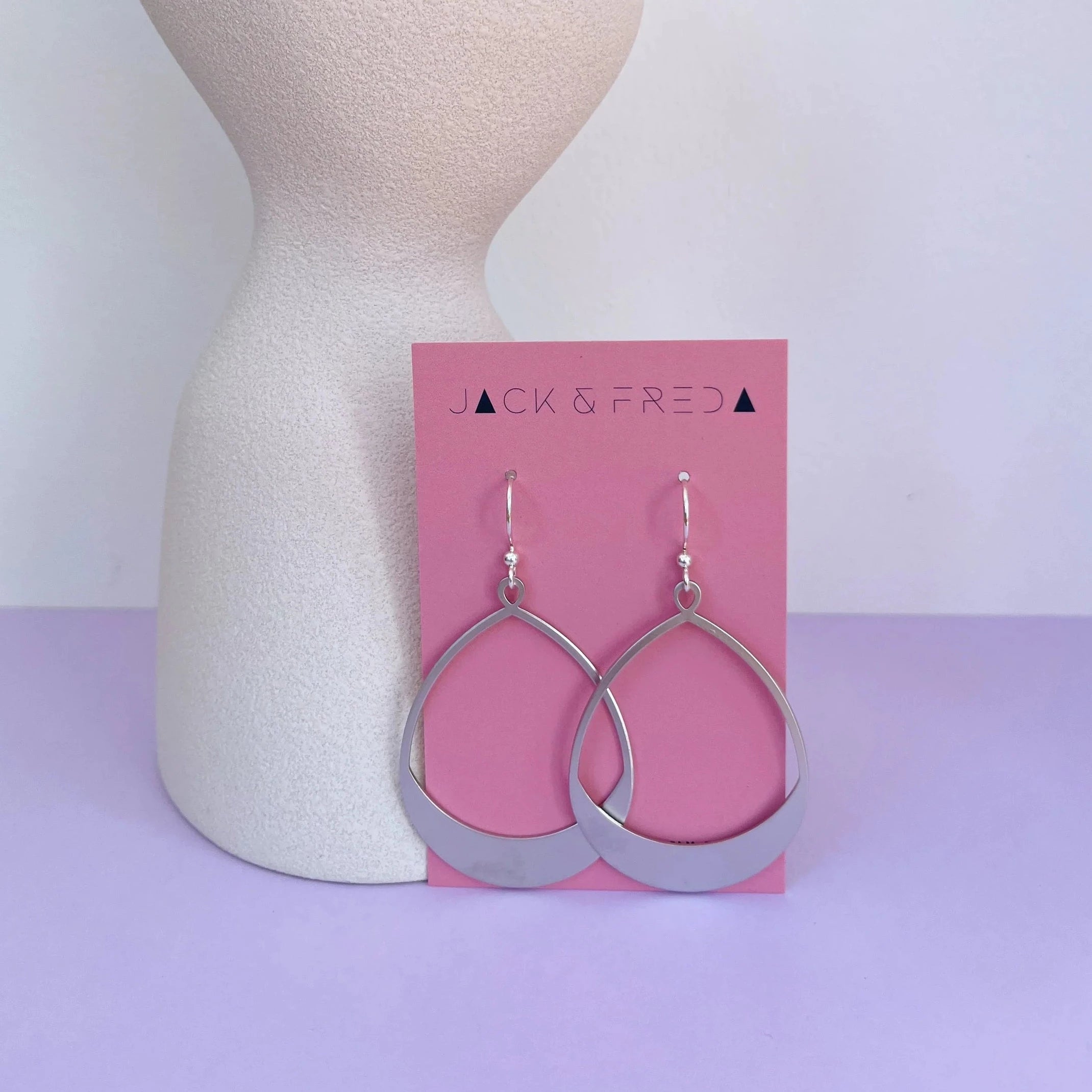 Teardrop Earrings - Silver