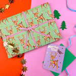 Load image into Gallery viewer, Christmas Reindeer Gift Wrap
