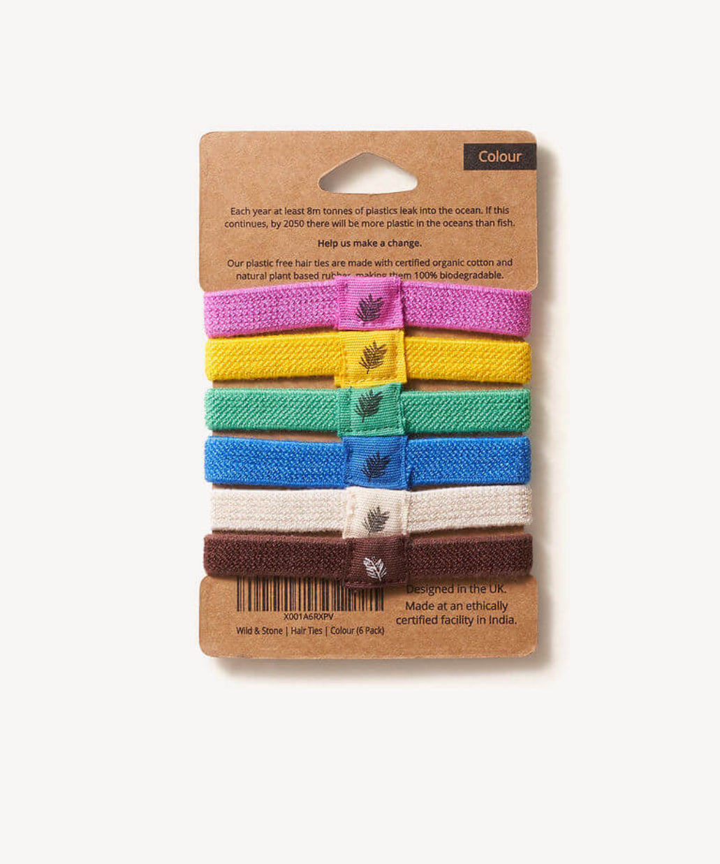 Plastic Hair Free Hair Ties - black / blonde / multi colour