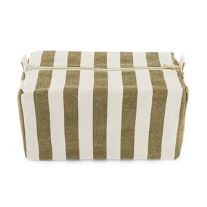 Vic Toiletry / Cosmetic Bag - olive / greige