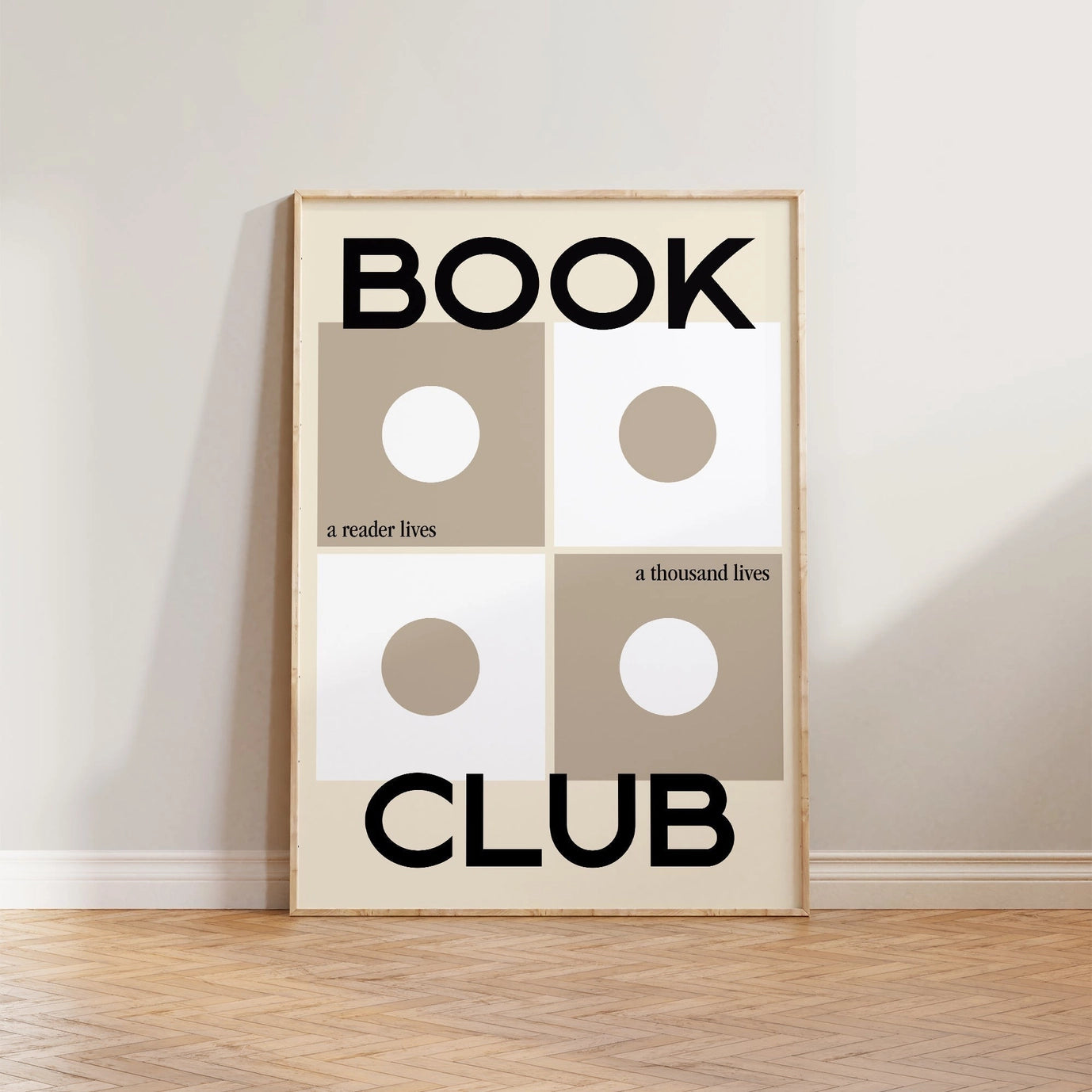 Book Club A5 Print- taupe