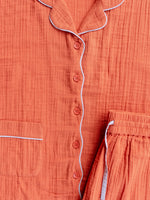 Load image into Gallery viewer, Cotton Pyjamas - burnt orange

