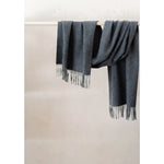 Load image into Gallery viewer, Lambswool Oversized Scarf - charcoal melange
