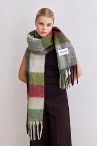 The Reykjavik Scarf - Mossy Green Check