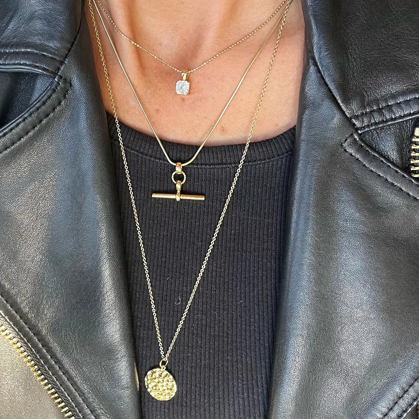 T-Bar Snake Chain Necklace