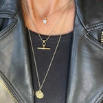 Load image into Gallery viewer, T-Bar Snake Chain Necklace
