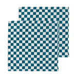 Load image into Gallery viewer, Teal Check Cotton Napkin - 2 pack
