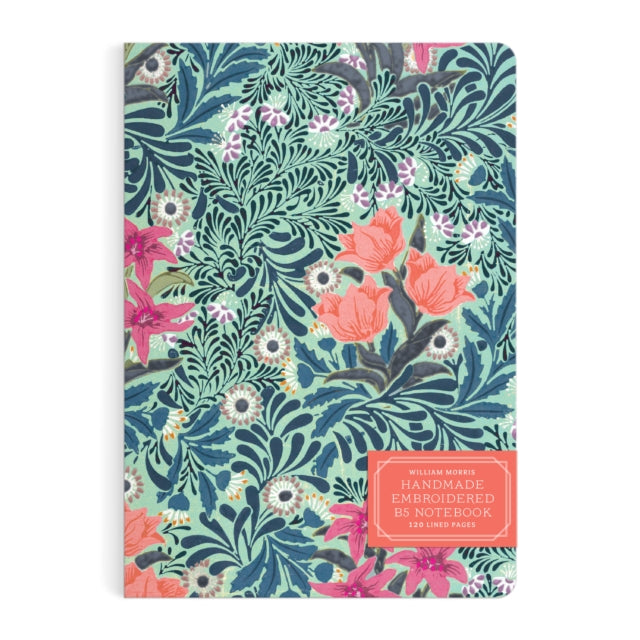 William Morris Bower Print Embroidered Notebook