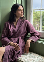 Load image into Gallery viewer, Cotton &amp; Linen Robe - fig
