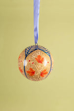 Load image into Gallery viewer, Rose Gold Kashmiri Paper Mache Bauble
