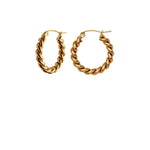 Load image into Gallery viewer, Gold Twist Earrings - large
