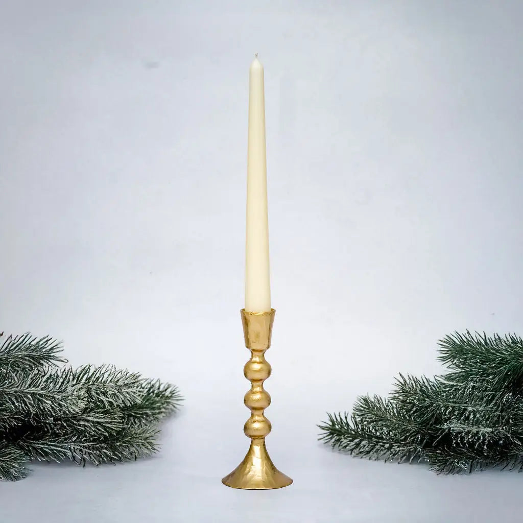 Sona gold coloured metal Candlestick Holder