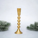 Load image into Gallery viewer, Sona gold coloured metal Candlestick Holder
