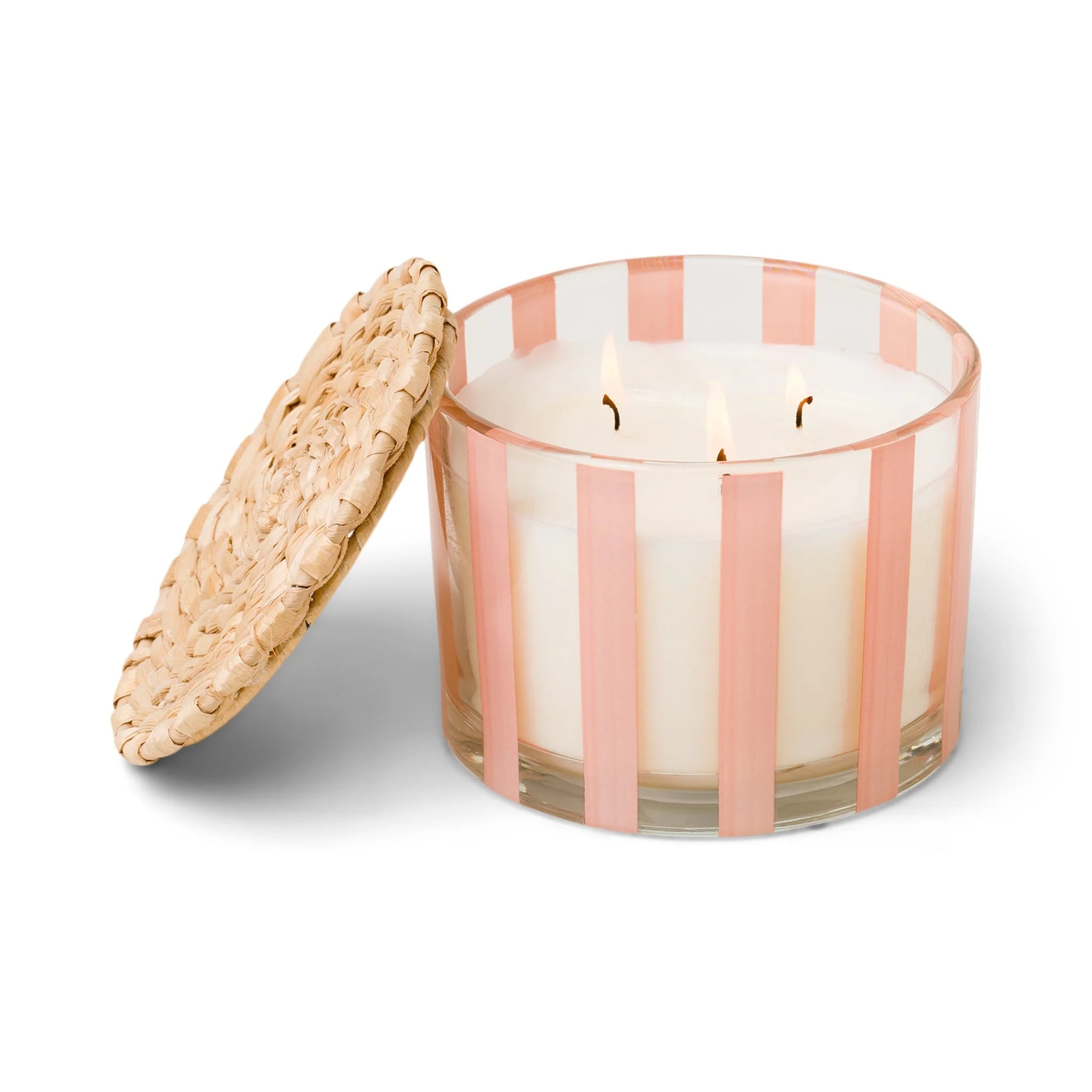 Al Fresco Peach Stripe Candle