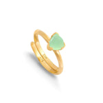 Load image into Gallery viewer, Audie Light Green Chalcedony Ring - Gold
