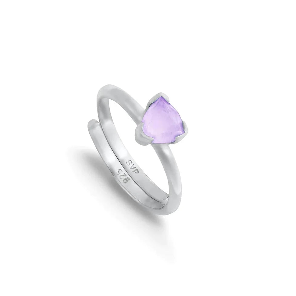Audie Violet Quartz Ring - Silver