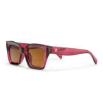 Anna Recycled Plastic Sunglasses - burgundy