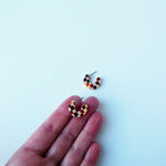 Load image into Gallery viewer, Honey Checker Super Mini Hoop Earrings
