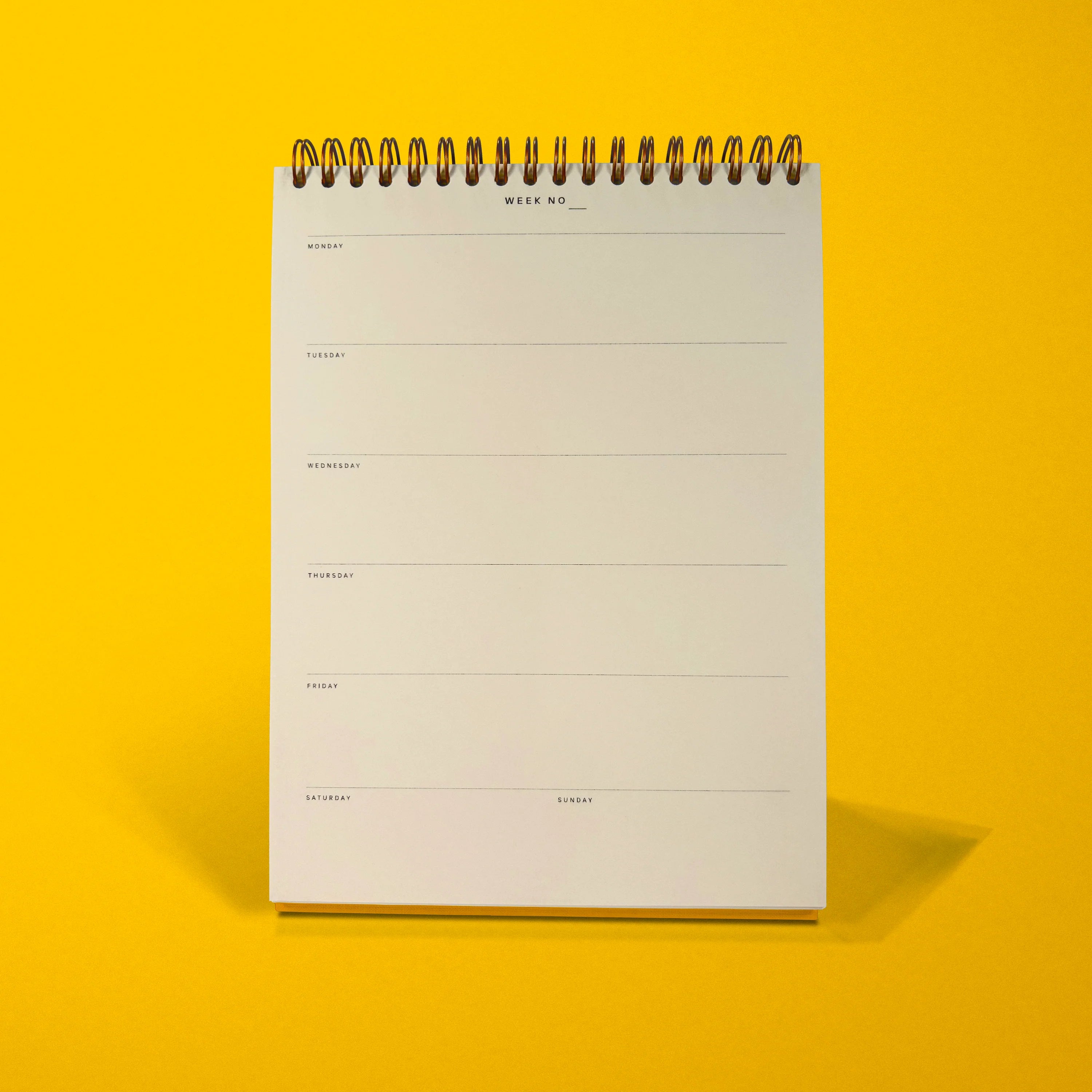 Weekly Desktop Planner - Yellow