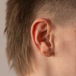 Load image into Gallery viewer, Gold pebble studs
