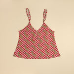 Load image into Gallery viewer, Stripe Leopard PJ Cami - pink /red
