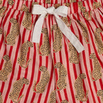 Load image into Gallery viewer, Stripe Leopard PJ Shorts - pink / red
