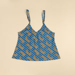 Load image into Gallery viewer, Stripe Leopard PJ Cami - blue
