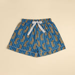 Load image into Gallery viewer, Stripe Leopard PJ Shorts - blue
