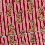 Load image into Gallery viewer, Stripe Leopard PJ Trouser - pink / red
