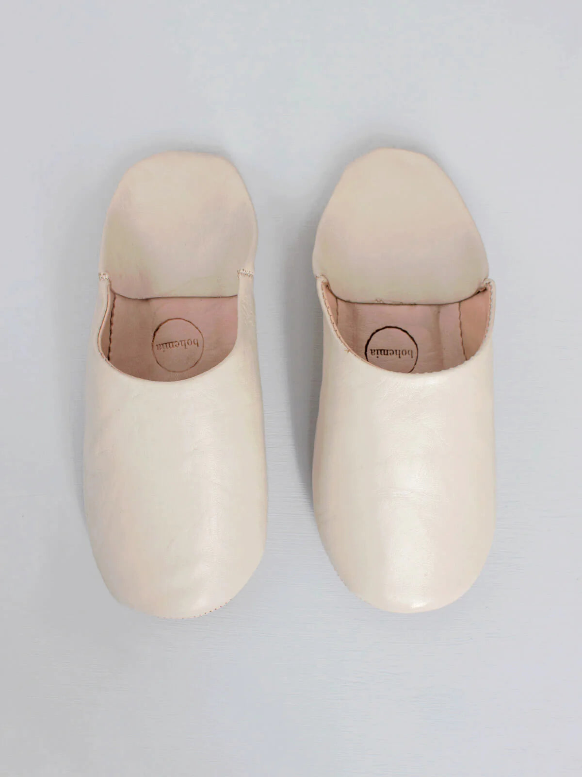 Moroccan Babouche Slippers - Chalk