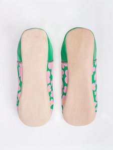 Moroccan Babouche Slippers - Floral Margot