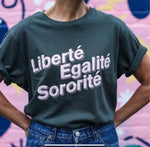 Load image into Gallery viewer, Liberté, Egalité, Sororité® White Organic Cotton T-Shirt
