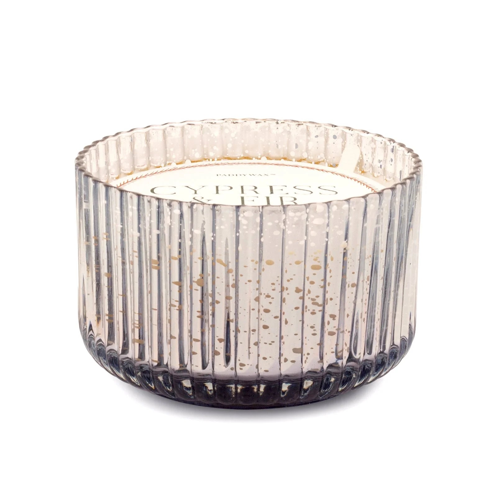 Cypress & Fir Silver Mercury Glass Large 3 Wick Candle