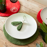 Load image into Gallery viewer, Felt Hanging Christmas Decoration - holly / mistletoe
