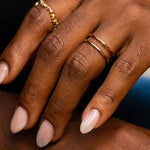 Load image into Gallery viewer, Double Band Adjustable Ring - gold / silver
