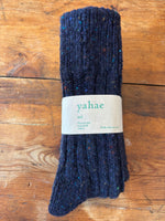 Load image into Gallery viewer, Recycled Wool Low Gauge Socks - navy
