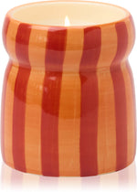 Load image into Gallery viewer, Cabana Red Stripe Ceramic Candle - spiced apple
