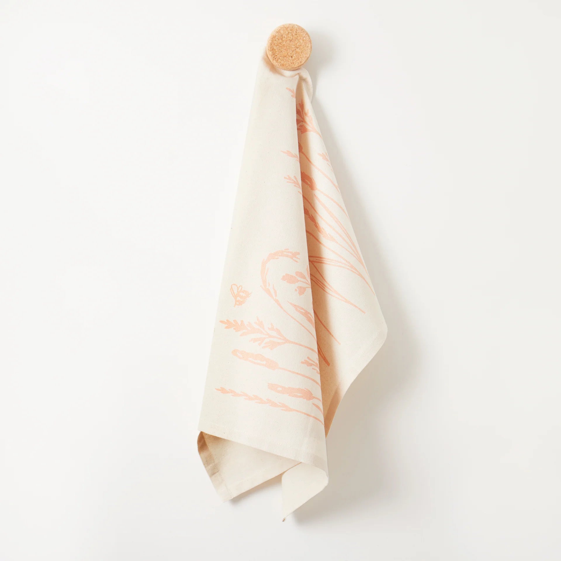 Organic Tea Towel - Native Grasses & Bees