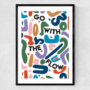 'Go with the Flow' Abstract Print
