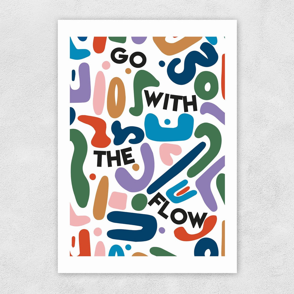 'Go with the Flow' Abstract Print