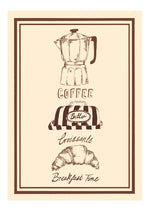 Load image into Gallery viewer, Coffee &amp; Croissant Print
