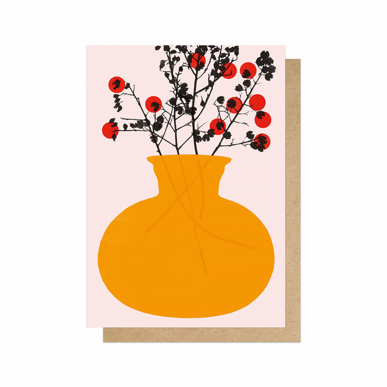 Amber Vase Greeting Card