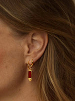 Load image into Gallery viewer, Mira Ruby Hoops
